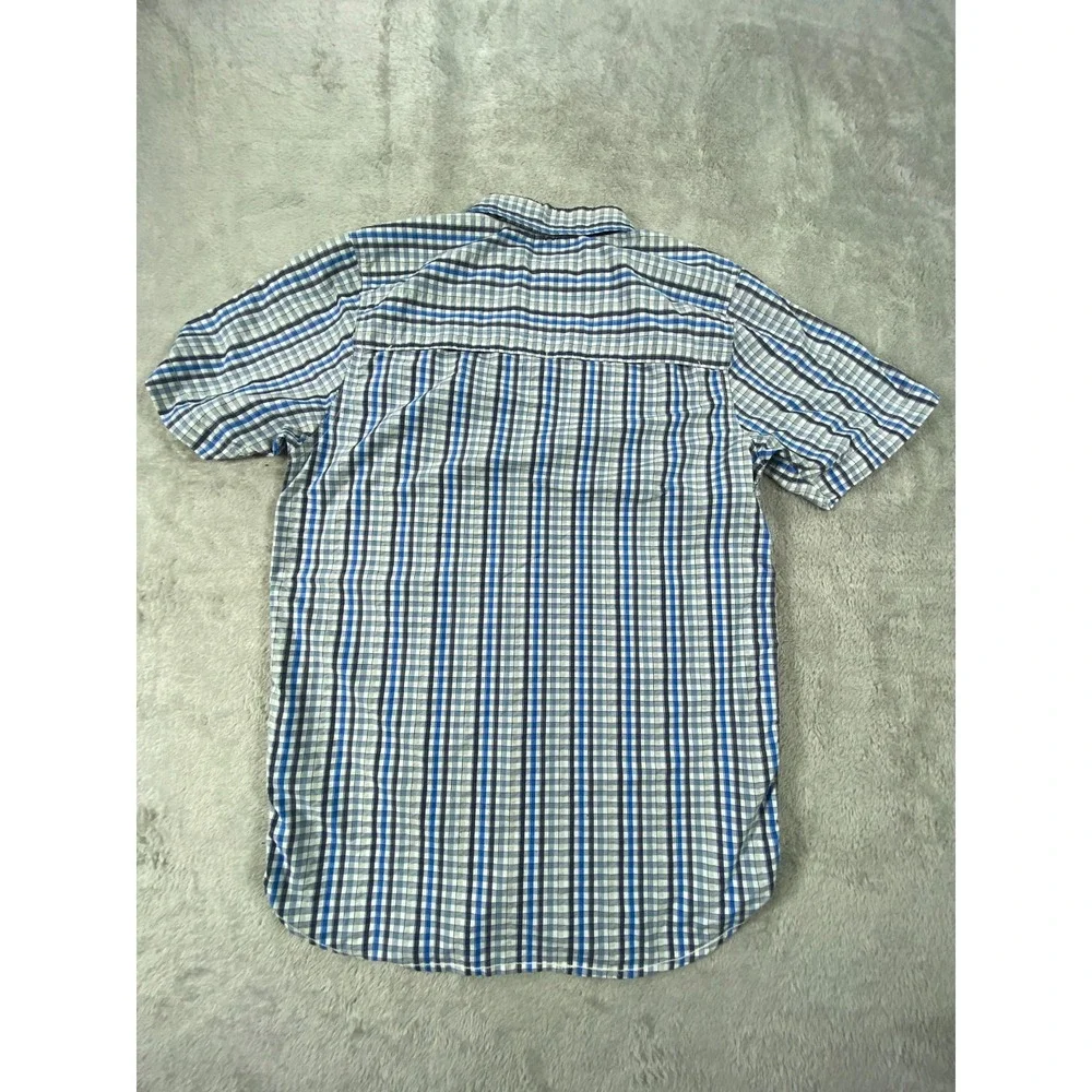 The North Face‎ Shirt Mens Small Blue Plaid Mesh Lined Fishing Outdoor Button Up